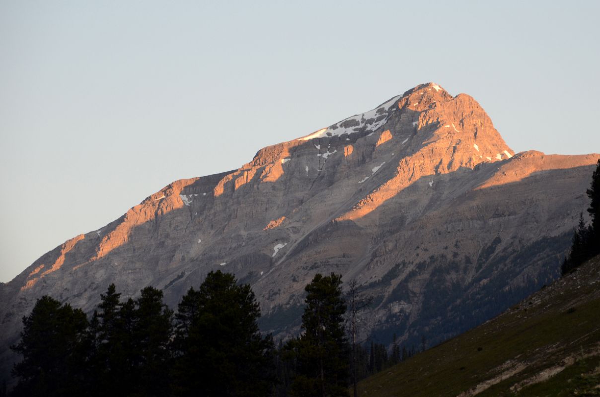 04 Mount Bosworth At Sunrise From Trans Canada Highway Just After Leaving Lake Louise For Yoho